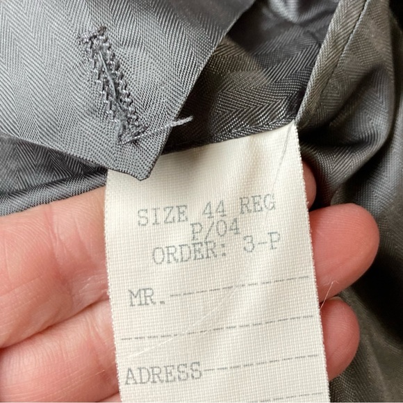 Cashmere 3 Button Sport Coat Charcoal Gray size 44R by Joseph & Lyman - Picture 7 of 10